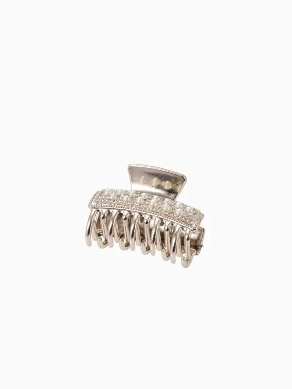 Крабик для волос &laquo;Бурлеск&raquo;, бусины стразы, 6 см, золото