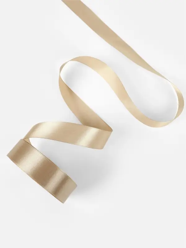 Лента атласная, 25 мм, 23&plusmn;1 м, тёмно-бежевая №268