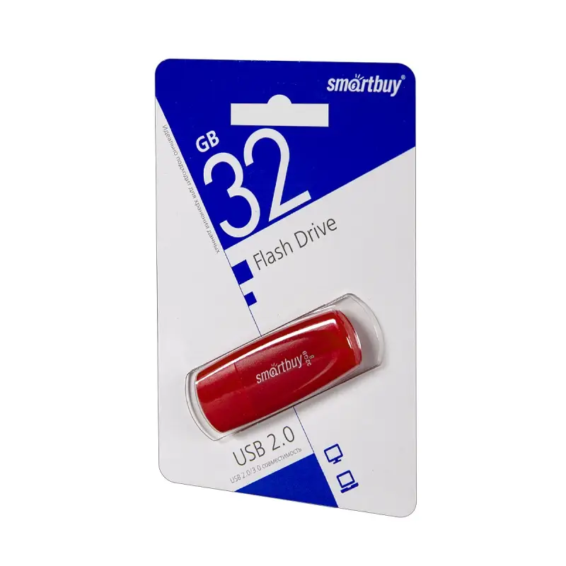USB накопитель 32 GB USB 2.0 Smart Buy Scout Red (SB032GB2SCR)