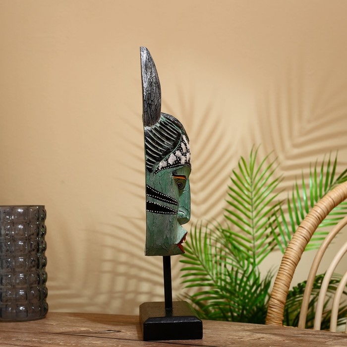 Маска Маска "Юди" на подставке, албезия 15х8х45 см