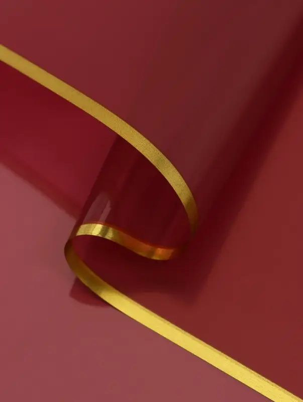 Пленка для цветов и букетов &laquo;Кайма с тиснением&raquo;, винная, 57&times;57 см