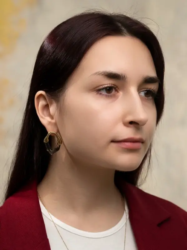 Серьги акрил &laquo;Сталактиты&raquo;, чёрные, прозрачные в золоте