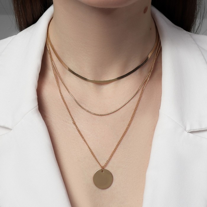 Кулон «Цепь» классический диск, цвет золото, 50 см Кулон «Цепь» классический диск, цвет золото, 50 см