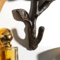 Крючок настенный &laquo;Воробушек на веточке&raquo;, ключница декоративная, чугун, 10&times;6&times;17 см