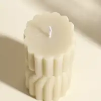 Свеча декоративная &laquo;Афина&raquo;, сливочная, 6&times;6&times;14 см