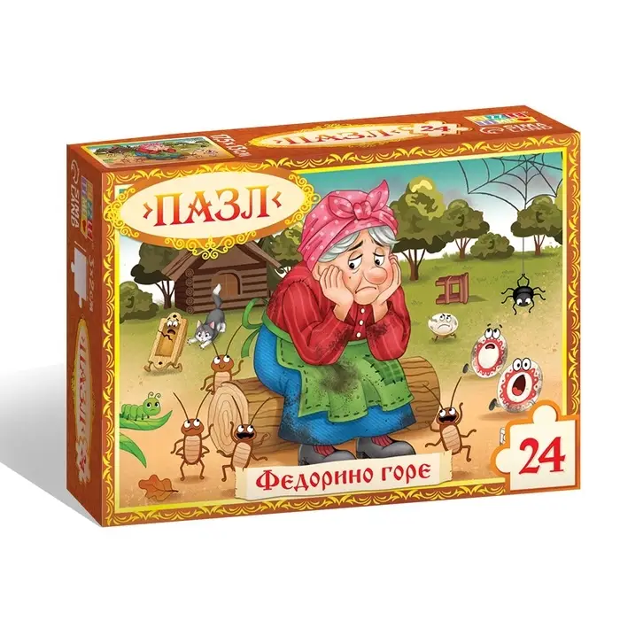 Пазл Пазл "Федорино горе", Корней Чуковский, 24 элемента