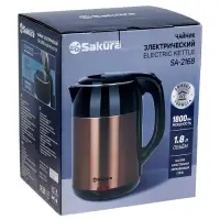 Чайник электрический Sakura SA-2168MBR, 1.8 л, металлический, чёрно-красный Чайник электрический Sakura SA-2168MBR, 1.8 л, металлический, чёрно-красный