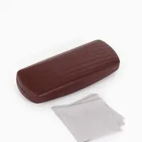 Футляр для очков на хлопушке, размер 16&times;6.5&times;3.5 см, коричневый