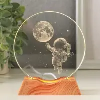 Сувенир стекло свет "Диск. Полёт космонавта" 5хLED d=10 см, USB 10х4х11,4 см Сувенир стекло свет "Диск. Полёт космонавта" 5хLED d=10 см, USB 10х4х11,4 см