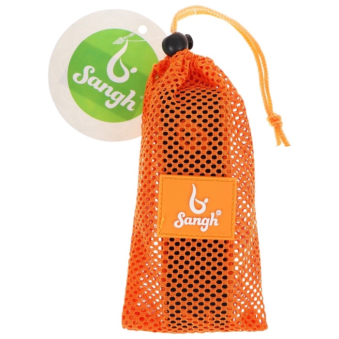 Эспандер-лента Sangh, эластичная, с захватами, 90х4 см, цвет оранжевый Эспандер-лента Sangh, эластичная, с захватами, 90х4 см, цвет оранжевый