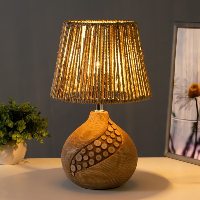 Настольная лампа Настольная лампа "Арбрески" E27 40Вт светлое дерево 20х20х33 см RISALUX