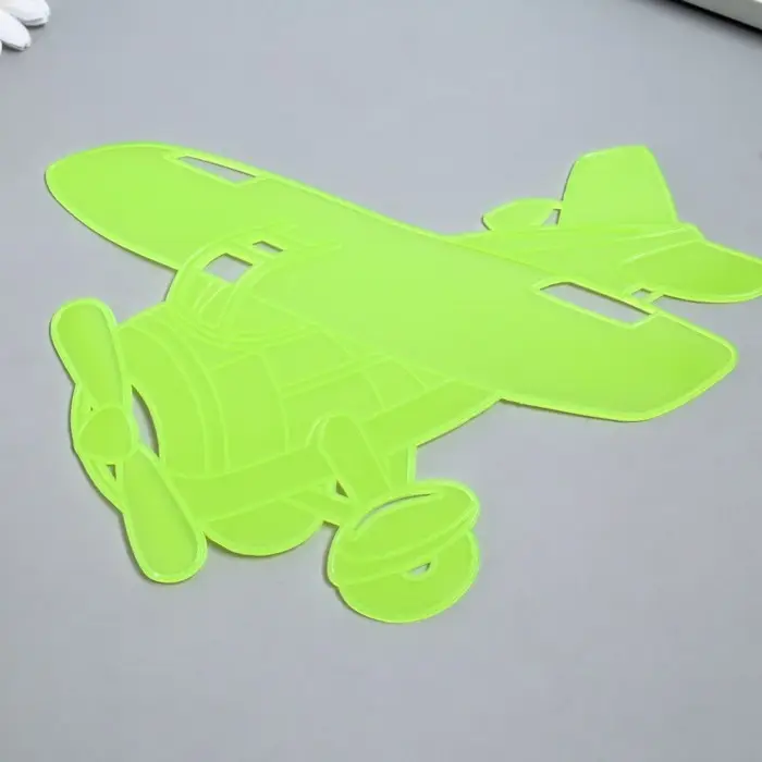 Наклейка интерьерная фосфорная «Самолёт», с клеевыми подушечками, 29.5×25 см, МИКС Наклейка интерьерная фосфорная «Самолёт», с клеевыми подушечками, 29.5×25 см, МИКС