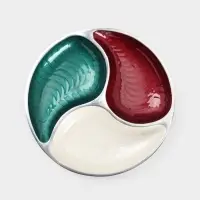 Менажница &laquo;Триколор&raquo;, 28&times;28&times;4 см, алюминий