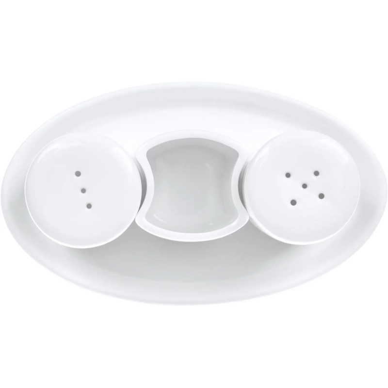 Набор для специй Chan Wave Classic 3пр/наб овал. фарфор, белый , фк0349