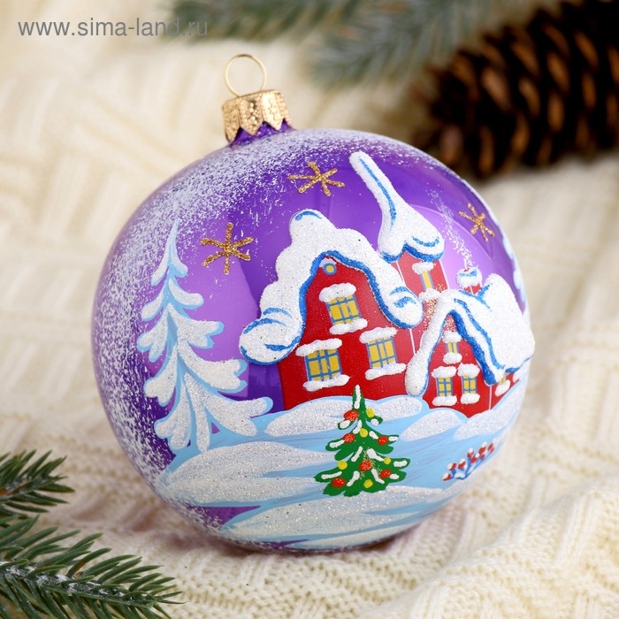 Шар Шар "Снежный пейзаж" 9,5 см микс