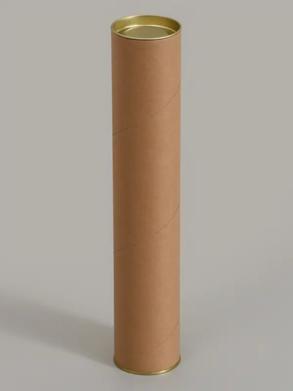 Тубус 63&times;350 мм (330 мм внутр. высота), под футболку, картон, металлическая крышка