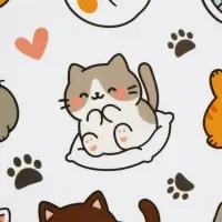 Коврик под миску &laquo;Много котиков!&raquo;, 43&times;28 см