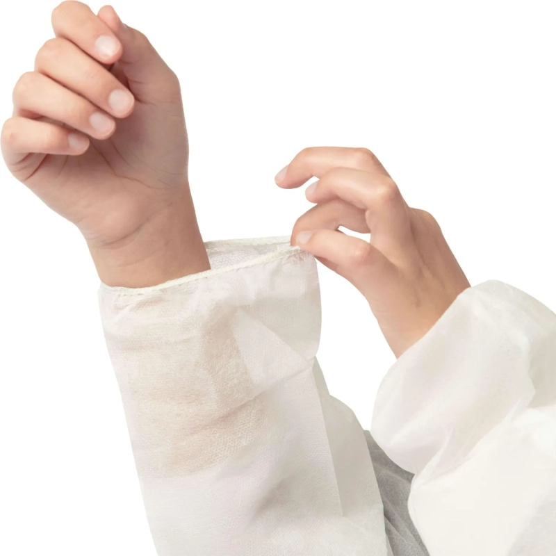 Халат н/с процед, рук.рез, на липуч, XL, дл.110см, пл 17, белый, 10шт/уп