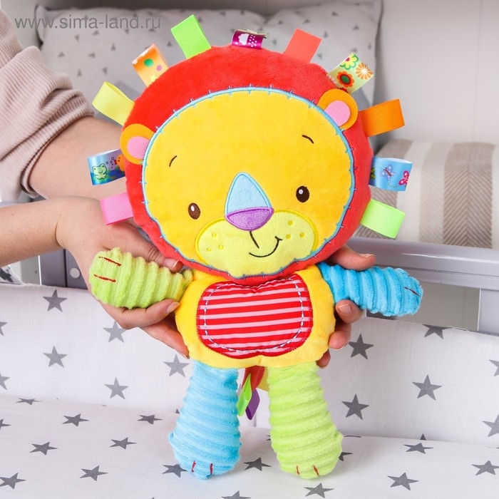 Подвеска - погремушка «Львенок», с пищалкой, на кроватку, коляску, Крошка Я Подвеска - погремушка «Львенок», с пищалкой, на кроватку, коляску, Крошка Я