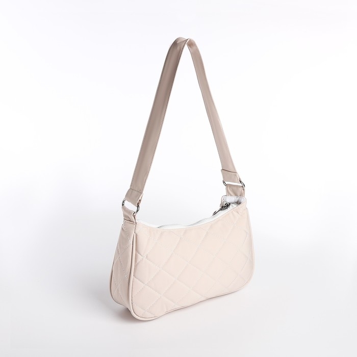 Сумка-багет на молнии, цвет бежевый Сумка-багет на молнии, цвет бежевый