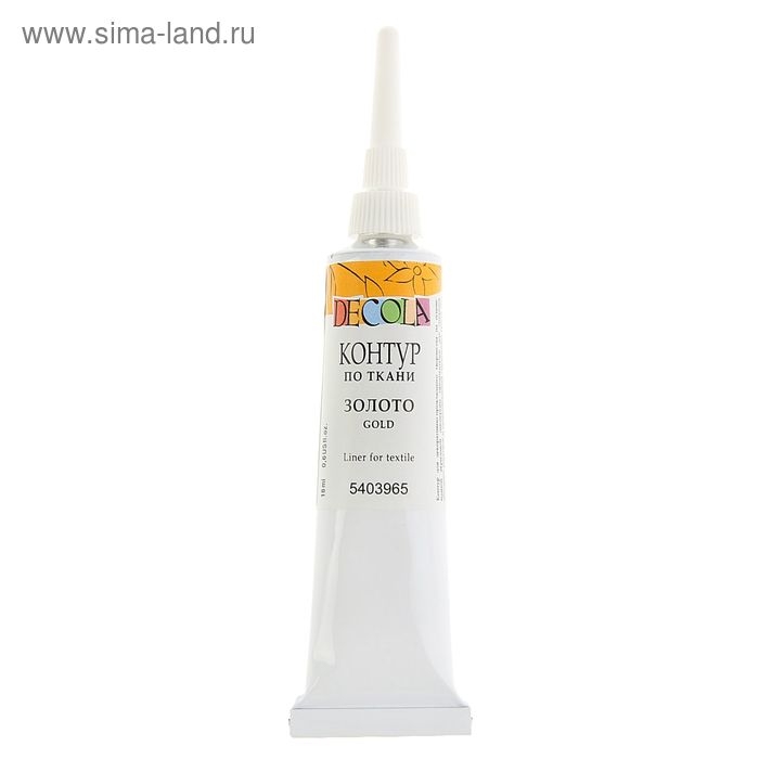 Контур по ткани 18 мл, ЗХК Decola, Metallic золото (5403965) Контур по ткани 18 мл, ЗХК Decola, Metallic золото (5403965)
