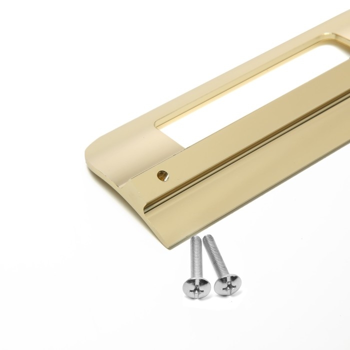 Ручка скоба мебельная RS1402, м/о=128, цвет сатиновое золото Ручка скоба мебельная RS1402, м/о=128, цвет сатиновое золото