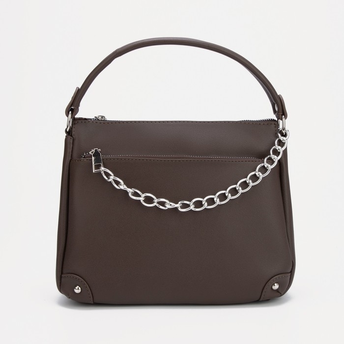 Сумка кросс-боди, отдел на молнии, наружный карман, цвет коричневый Сумка кросс-боди, отдел на молнии, наружный карман, цвет коричневый