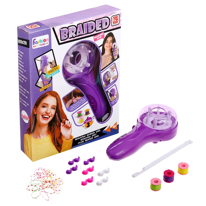 Набор парикмахера «Косички», с аксессуарами Набор парикмахера «Косички», с аксессуарами