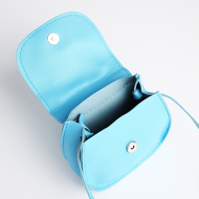 Сумка детская для девочки на магните, цвет голубой