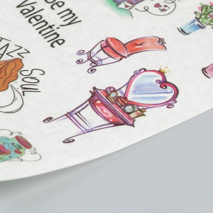 Наклейка бумага Наклейка бумага "Летний день" набор 6 листов 18,6х10 см