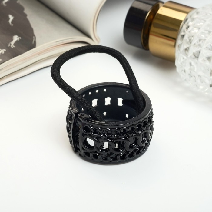 Резинка для волос Резинка для волос "Модная штучка" цепочка, чёрный