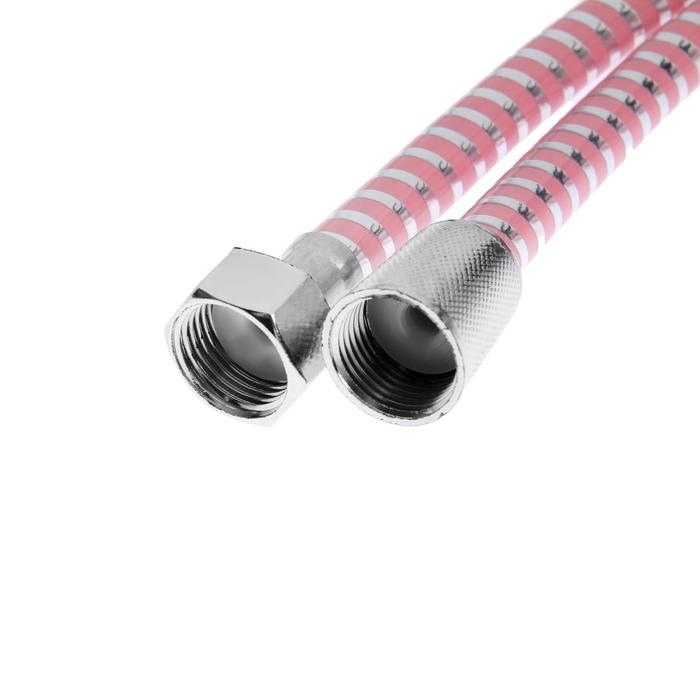 Душевой шланг ZEIN Z03PP, 150 см, с пластиковой конусообразной гайкой, ПВХ, розовый Душевой шланг ZEIN Z03PP, 150 см, с пластиковой конусообразной гайкой, ПВХ, розовый