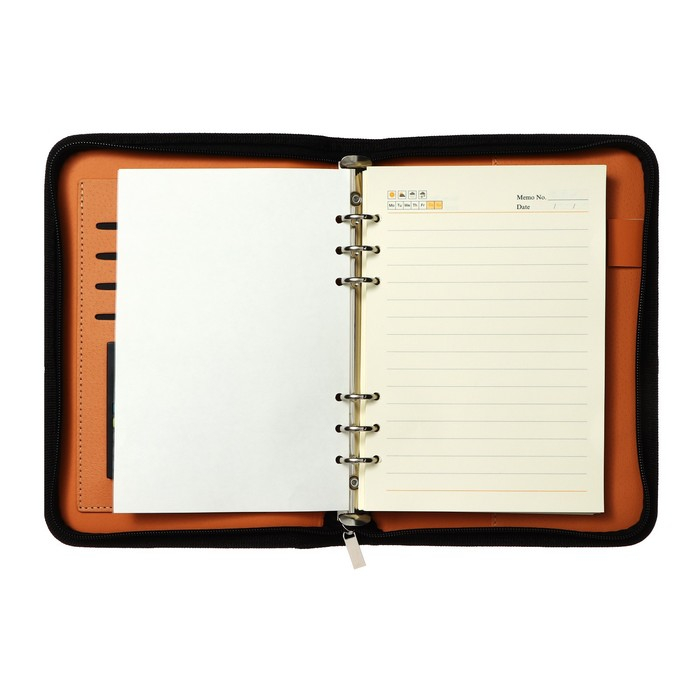 Органайзер на кольцах А5, 96 листов в линейку, на молнии с 3-х сторон, кожзам, с калькулятором, МИКС Органайзер на кольцах А5, 96 листов в линейку, на молнии с 3-х сторон, кожзам, с калькулятором, МИКС