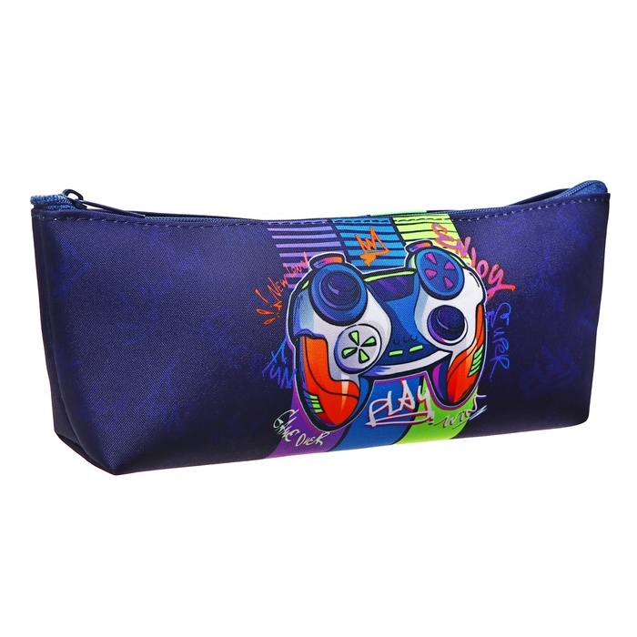 Пенал мягкий, 1 отделение, 80 х 190(225) х 40 мм, объёмный, ПМО 32-20 Пенал мягкий, 1 отделение, 80 х 190(225) х 40 мм, объёмный, ПМО 32-20 "Геймпад" 71623