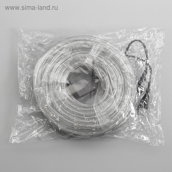 Световой шнур Luazon Lighting 10 мм, IP65, 20 м, 24 LED/м, 220 В, 8 режимов, свечение синее