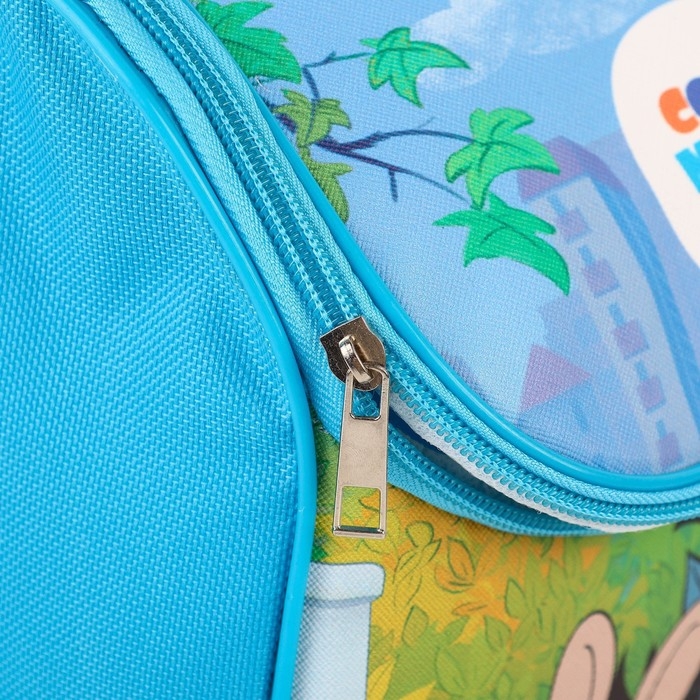 Рюкзак детский на молнии сверху, Текстиль, 20 см х 11 см х 26 см " Ну, погоди!", Союзмультфильм