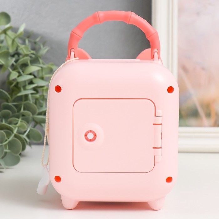 Копилка пластик Копилка пластик "Чемоданчик - свинка" МИКС 11х10,5х14 см