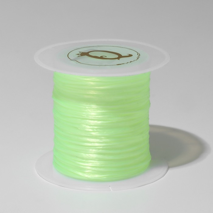 Нить силиконовая (резинка) d=1 мм, L=10 м (прочность 2250 денье), цвет неоновый жёлтый Нить силиконовая (резинка) d=1 мм, L=10 м (прочность 2250 денье), цвет неоновый жёлтый