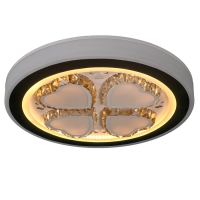 Люстра с ПДУ "Амур" LED 160Вт 3000-6000К коричнево-белый 52х52х8,5 см BayerLux