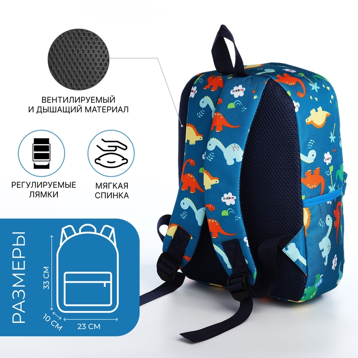 Рюкзак школьный на молнии, наружный карман, цвет бирюзовый Рюкзак школьный на молнии, наружный карман, цвет бирюзовый