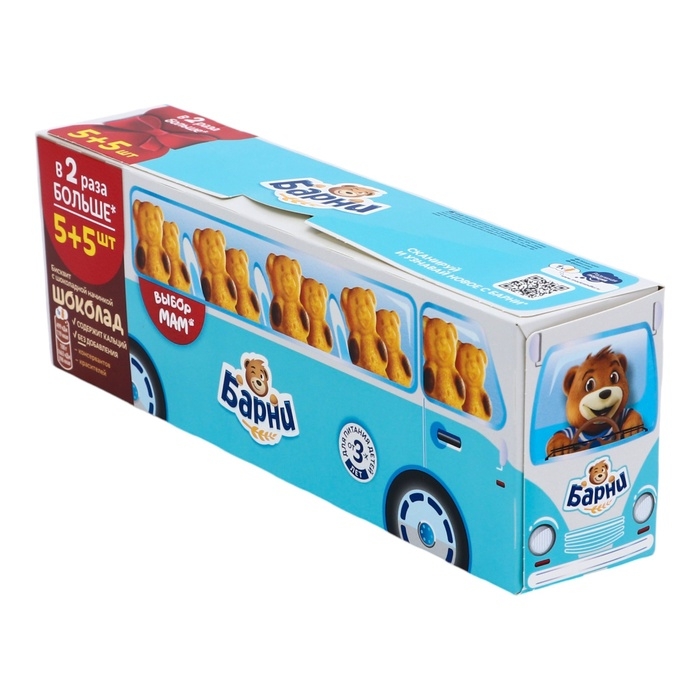 Пирожное "Медвежонок Барни" с шоколадной начинкой, 300 г