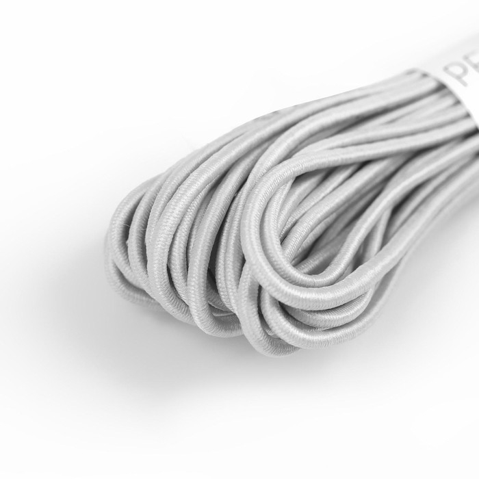 Резинка шляпная, 2 мм, 9 ± 0,5 м, 2 отрезка, цвет серый Резинка шляпная, 2 мм, 9 ± 0,5 м, 2 отрезка, цвет серый