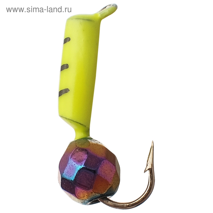 Мормышка  Мормышка "Столбик", вес 0.5 г, d=2 мм, с гран. шариком "Хамелеон" (лимонный) 467