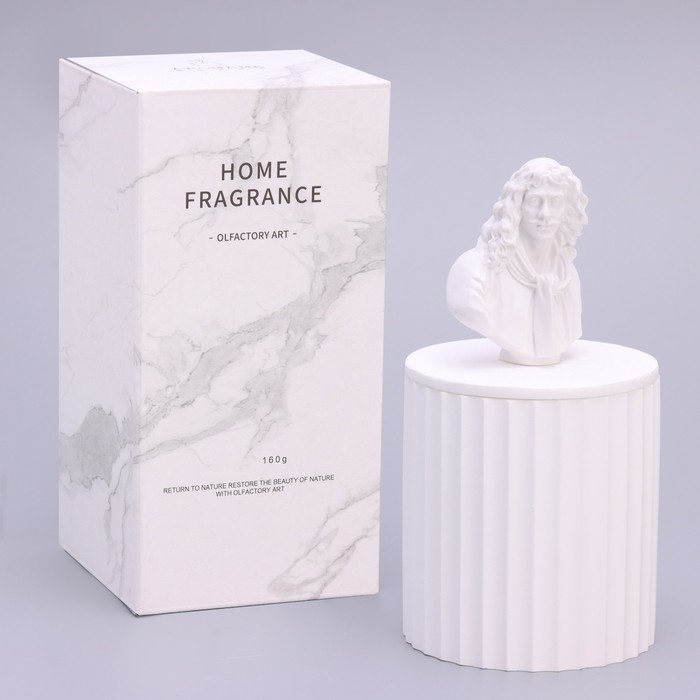 Свеча в бетоне ароматическая  Свеча в бетоне ароматическая "Мольер", апельсиновое дерево, 13х7 см, соевый воск, 160 г