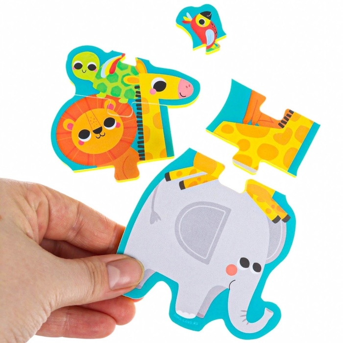 Мягкий пазл для малышей «Пирамидка: Африка», 5 деталей, Крошка Я Мягкий пазл для малышей «Пирамидка: Африка», 5 деталей, Крошка Я