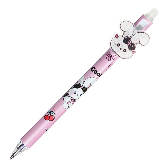 Ручка гелевая автомат Ручка гелевая автомат "Милашки", стираемые чернила, чернила синие, МИКС