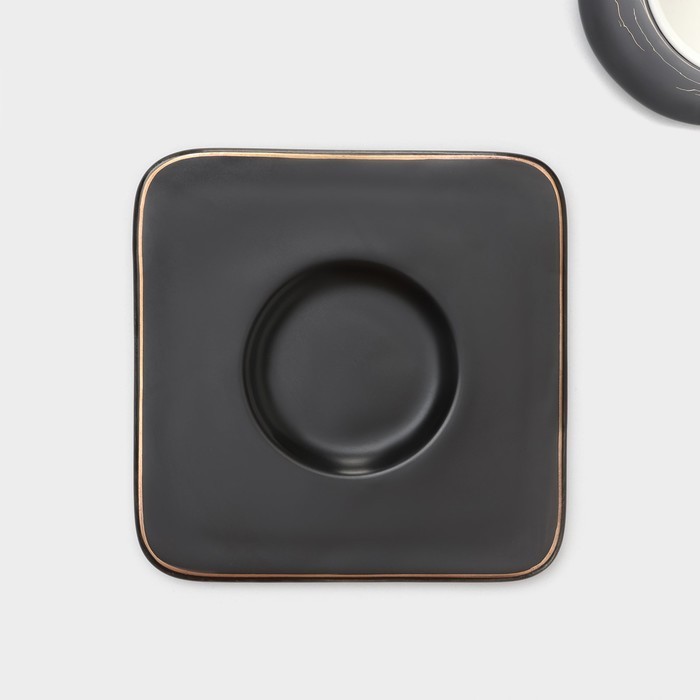 Набор керамический кофейный «Мейси», 12 предметов: 6 чашек 100 мл, 6 блюдец d=11 см, цвет чёрный Набор керамический кофейный «Мейси», 12 предметов: 6 чашек 100 мл, 6 блюдец d=11 см, цвет чёрный