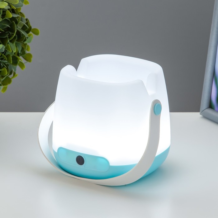 Настольная лампа сенсорная   Настольная лампа сенсорная  "Ланди" LED 4Вт от батареек МИКС 10,5х10,5х11 см RISALUX