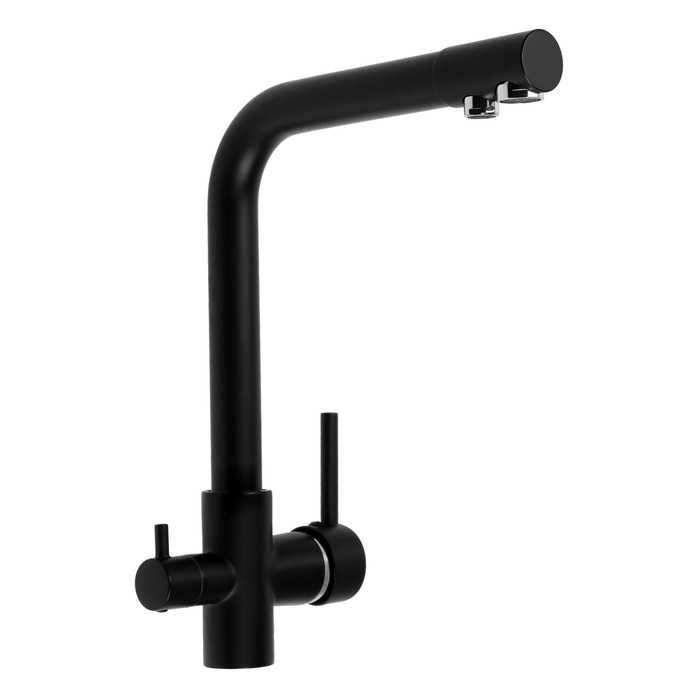 Смеситель для кухни ZEIN Z1303, однорычажный, с выходом для питьевой воды, латунь, черный Смеситель для кухни ZEIN Z1303, однорычажный, с выходом для питьевой воды, латунь, черный
