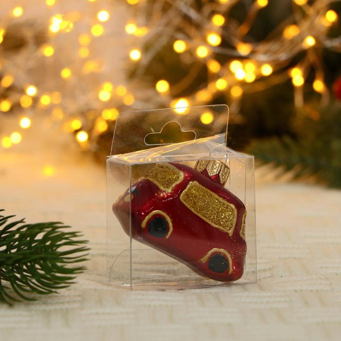 Ёлочная игрушка Ёлочная игрушка "Автобус" ручная роспись,4,6х6,4х2,7 см, красный